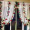 5 Pcs Flower Spring Garland Artificial Rose Floral Garland Flower Vine with Flowers Garlands Decorations Floral Decor (Red)
